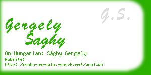gergely saghy business card